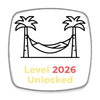 Level 2026 Unlocked Abschluss - Viereckiger Kühlschrankmagnet - Weiß - Vorne