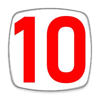 10. 10 YEARS. 10th ANNIVERSARY. 10 YEAR ANNIVERSARY. - Square fridge magnet - white - Front