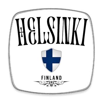 Souvenir d’Helsinki, design élégant Helsinki - Magnet carré - blanc - Devant