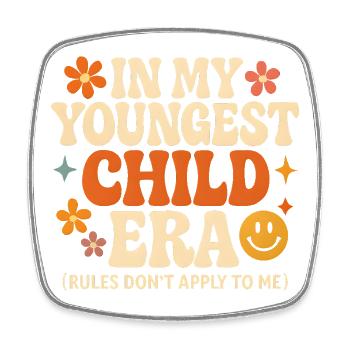 Dans l’humour de l’ère de My Younger Child et de la famille des filles - Magnet carré - blanc - Devant