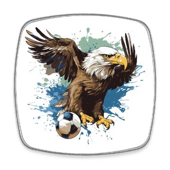 Adler Football Team - Square fridge magnet - white - Front