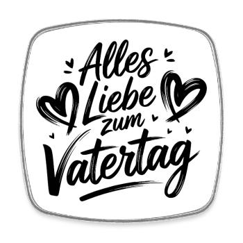 Papa Vater - Alles Liebe zum Vatertag - Viereckiger Kühlschrankmagnet - Weiß - Vorne