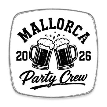 Équipe de fête de Majorque 2026 Bière Bière Bière - Magnet carré - blanc - Devant
