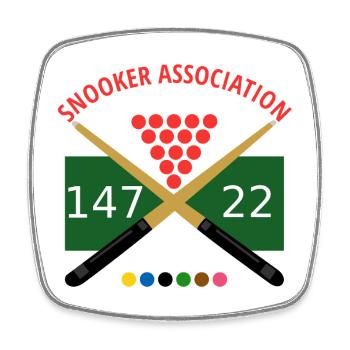 Logo du snooker : Signales de croisement 147 22 - Magnet carré - blanc - Devant