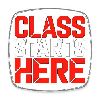 Homeroom Teacher Class Starts Here Loves Education - Square fridge magnet - white - Front