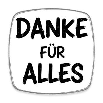 Vatertag Papa Männertag Muttertag Mutter Danke - Viereckiger Kühlschrankmagnet - Weiß - Vorne