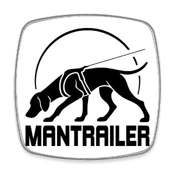 Chiens de recherche Vizsla MANTRAILER Saules chiens - Magnet carré - blanc - Devant