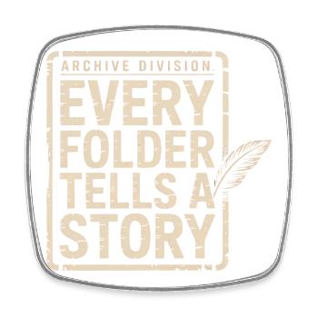 Every Folder Tells a Story - Square fridge magnet - white - Front