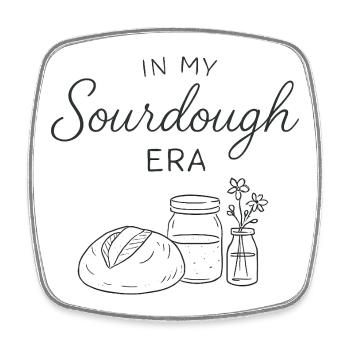 Backen Bäckerin Sauerteig In My Sourdough Era - Viereckiger Kühlschrankmagnet - Weiß - Vorne
