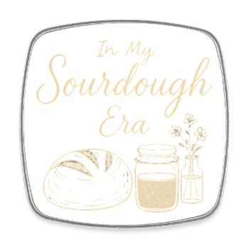 Backen Bäckerin Sauerteig In My Sourdough Era - Viereckiger Kühlschrankmagnet - Weiß - Vorne