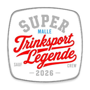 Malle 2026 Trinksport Legende Sauf Crew Malle 2026 - Magnet carré - blanc - Devant