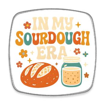 Backen Bäckerin Sauerteig In My Sourdough Era - Viereckiger Kühlschrankmagnet - Weiß - Vorne