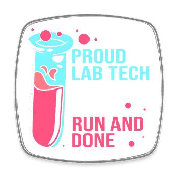 Laboratory Biology Chemistry Microscope Laboratory - Square fridge magnet - white - Front