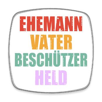 Vatertag Grillmeister Papa Ehemann Männer - Viereckiger Kühlschrankmagnet - Weiß - Vorne