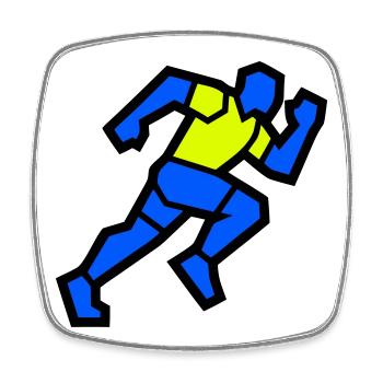 Schneller Polygon Läufer Marathon Team - Viereckiger Kühlschrankmagnet - Weiß - Vorne