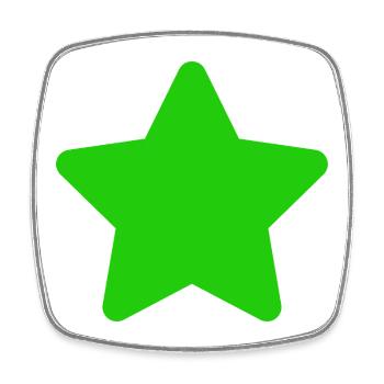 Green Star Clipart - Square fridge magnet - white - Front