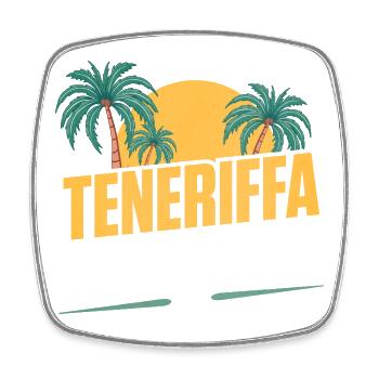 Teneriffa Party Crew - Viereckiger Kühlschrankmagnet - Weiß - Vorne
