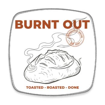 Sauerteigbrot-Backen Burnout Bäcker-Ära - Viereckiger Kühlschrankmagnet - Weiß - Vorne