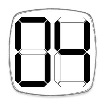NUMÉRO 04 Zero Four Cadeau d’anniversaire numérique - Magnet carré - blanc - Devant