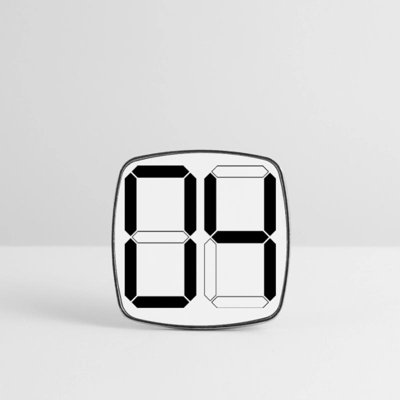 NUMMER 04 Null Vier Geburtstag Geschenk Digital Viereckiger Kühlschrankmagnet