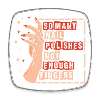 Nageldesigner Nageldesignerin Kosmetik Nagelstudio - Viereckiger Kühlschrankmagnet - Weiß - Vorne