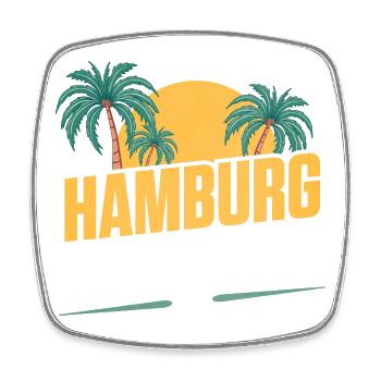 Équipe de la fête de Hambourg - Magnet carré - blanc - Devant