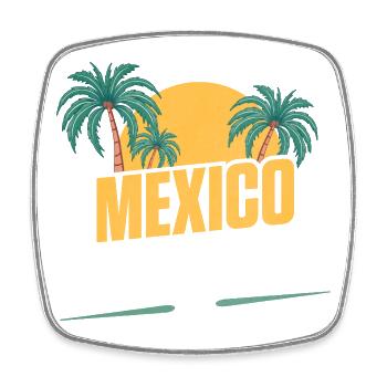 Mexico Party Crew - Square fridge magnet - white - Front