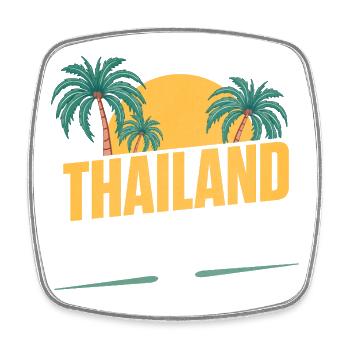Équipage de la fête en Thaïlande - Magnet carré - blanc - Devant