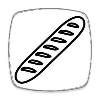 wand - Square fridge magnet - white - Front