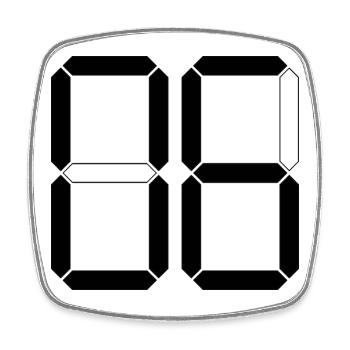 NUMMER 06 Null Sechs Geburtstag Geschenk Digital - Viereckiger Kühlschrankmagnet - Weiß - Vorne
