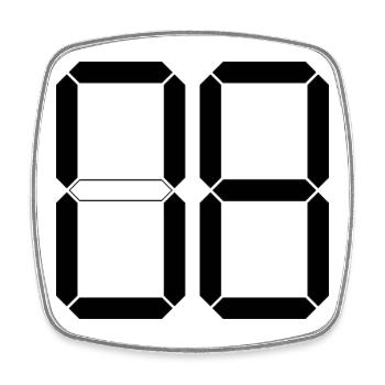 NUMMER 08 Null Acht Geburtstag Geschenk Digital - Viereckiger Kühlschrankmagnet - Weiß - Vorne