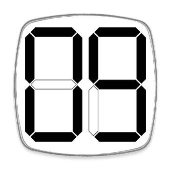 NUMMER 09 Null Neun Geburtstag Geschenk Digital - Viereckiger Kühlschrankmagnet - Weiß - Vorne
