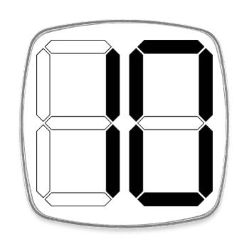 NUMBER 10 Ten Birthday Gift Digital - Square fridge magnet - white - Front