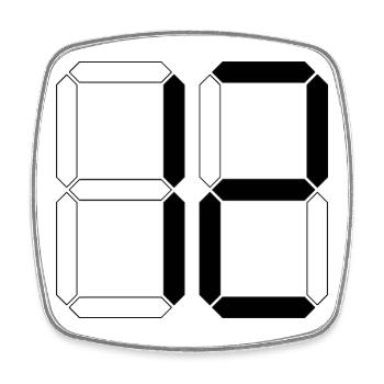 NUMBER 12 Twelve Birthday Gift Digital - Square fridge magnet - white - Front