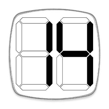 NUMÉRO 14 Cadeau d’anniversaire quatorze numérique - Magnet carré - blanc - Devant