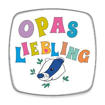 Opas Liebling - Viereckiger Kühlschrankmagnet - Weiß - Vorne