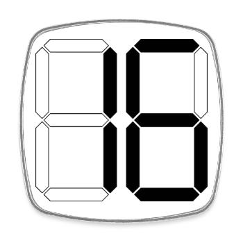 NUMMER 16 Sechzehn Geburtstag Geschenk Digital - Viereckiger Kühlschrankmagnet - Weiß - Vorne