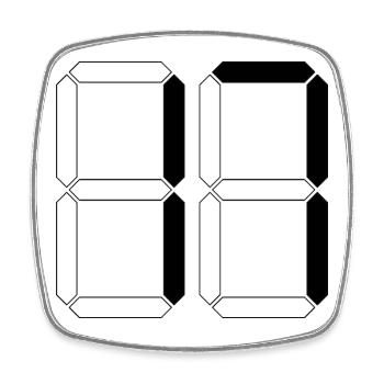 NUMBER 17 Seventeen Birthday Gift Digital - Square fridge magnet - white - Front