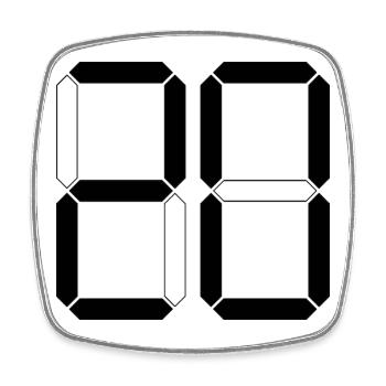 NUMBER 20 Twenty Birthday Gift Digital - Square fridge magnet - white - Front