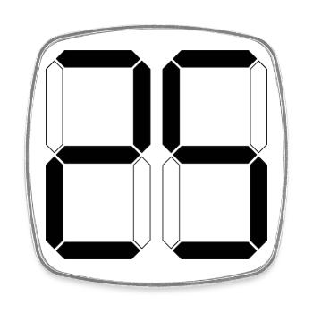 NUMBER 25 Twenty-Five Gift Digital - Square fridge magnet - white - Front