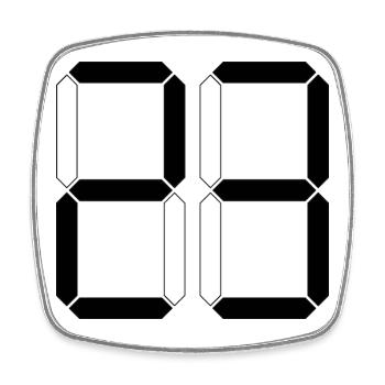 NUMÉRO 23 Vingt-trois Panier Cadeau Digital - Magnet carré - blanc - Devant