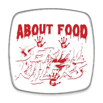 Food Or Serial Killers Funny True Crime - Square fridge magnet - white - Front