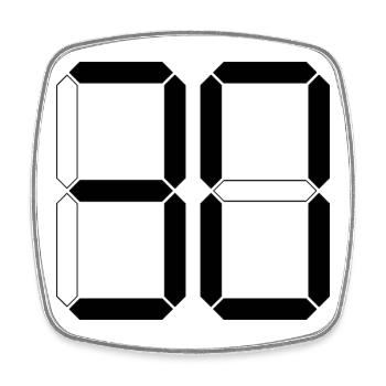 NUMBER 30 Thirty Birthday Gift Digital - Square fridge magnet - white - Front