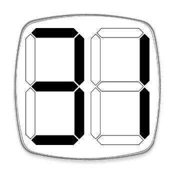 NUMBER 31 Thirty-One Gift Digital - Square fridge magnet - white - Front