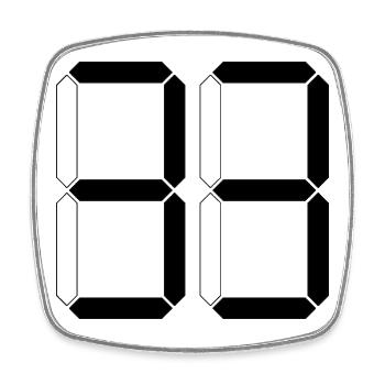 NUMBER 33 Thirty-Three Gift Digital - Square fridge magnet - white - Front