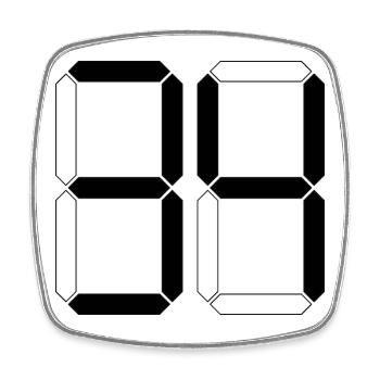 NUMÉRO 34 Trente-quatre Cadeaux Numériques - Magnet carré - blanc - Devant
