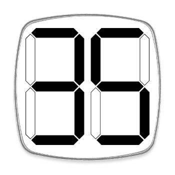 NUMBER 35 Thirty-Five Gift Digital - Square fridge magnet - white - Front
