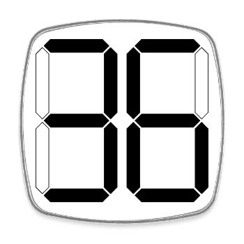 NUMBER 36 Thirty-Six Gift Digital - Square fridge magnet - white - Front