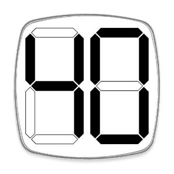 NUMMER 40 Vierzig Geburtstag Geschenk Digital - Viereckiger Kühlschrankmagnet - Weiß - Vorne