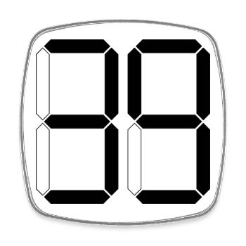 NUMBER 39 Thirty-Nine Gift Digital - Square fridge magnet - white - Front